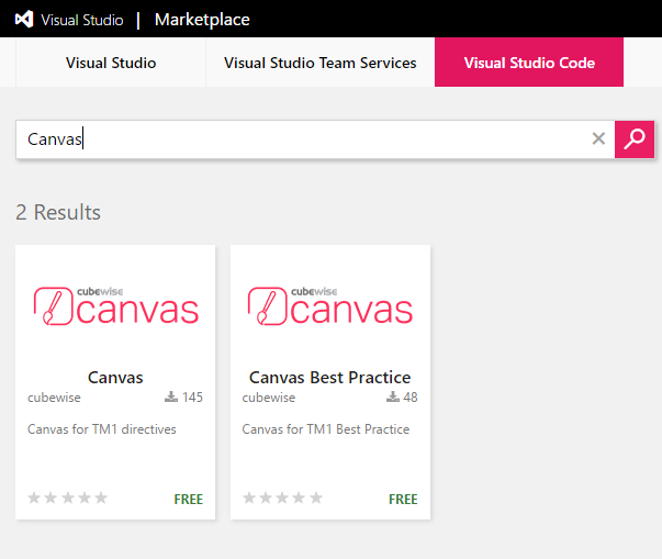 How to add Canvas extensions to Visual Studio Code